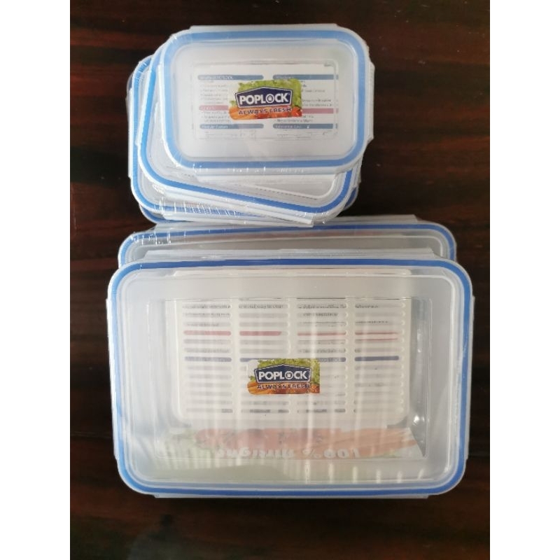 กล่องอาหารพลาสติก ทรงสี่เหลี่ยมผืนผ้า​ Poplock สหชัย​โปรโมชั่น​