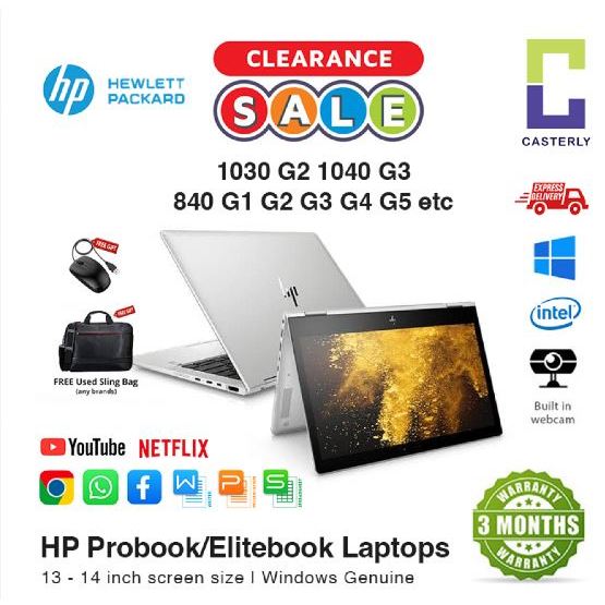 FREE 🎁 [R] HP Laptops 1030G2 840G6 840G5 840G3 830G5 x360 640G2 1040G3 440G3 EliteBook [Refurbished]