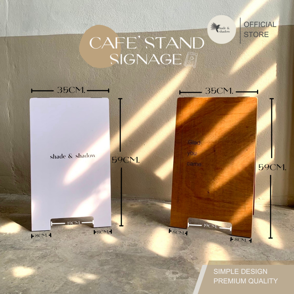 สุดฮิต! ป้ายตั้งพื้น คาเฟ่มินิมอล ป้ายร้านกาแฟสไตล์เกาหลี cafe stand minimal wood signage