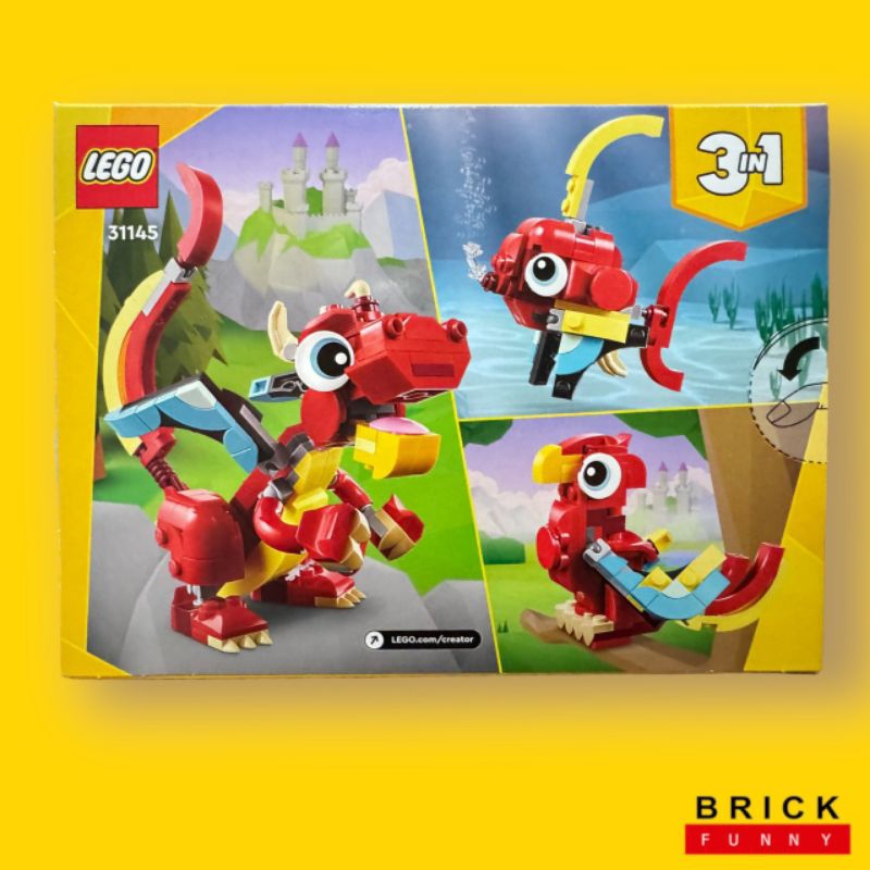 LEGO®  Creator 3-in-1 Red Dragon 31145 สินค้าใหม่ สินค้าพร้อมส่ง จัดส่งไวครับ