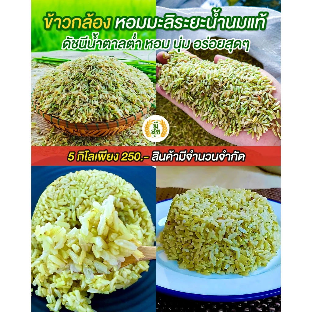 ข้าวกล้องหอมมะลิน้ำนม 5 กิโล ตรามีสุข (หอม อ่อนนุ่ม เป็นพิเศษ) ซีลสูญญากาศถุงละ 1 กิโล 5 ถุง thumbnail 5