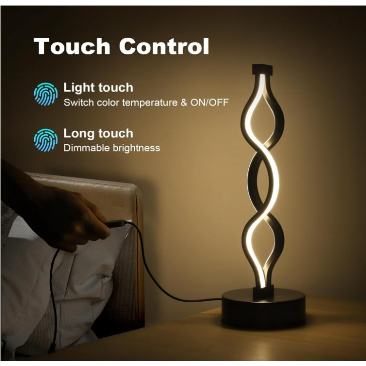 【การจัดส่งไทย】3 สี โคมไฟตั้งโต๊ะ ปลั๊ก USB ปรับความสว่างได้ Table lamp โคมไฟตั้งโต๊ะ led โคมไฟอ่านหนังสือ โคมไฟข้างเตียง