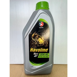 น้ำมันเครื่อง Caltex Havoline ยกลัง 12 ขวด คาลเท็กซ์ 20W-40 สำหรับรถมอเตอร์ไซค์ 4 จังหวะ ขนาด 0.8 ลิตรและ 1 ลิตร
