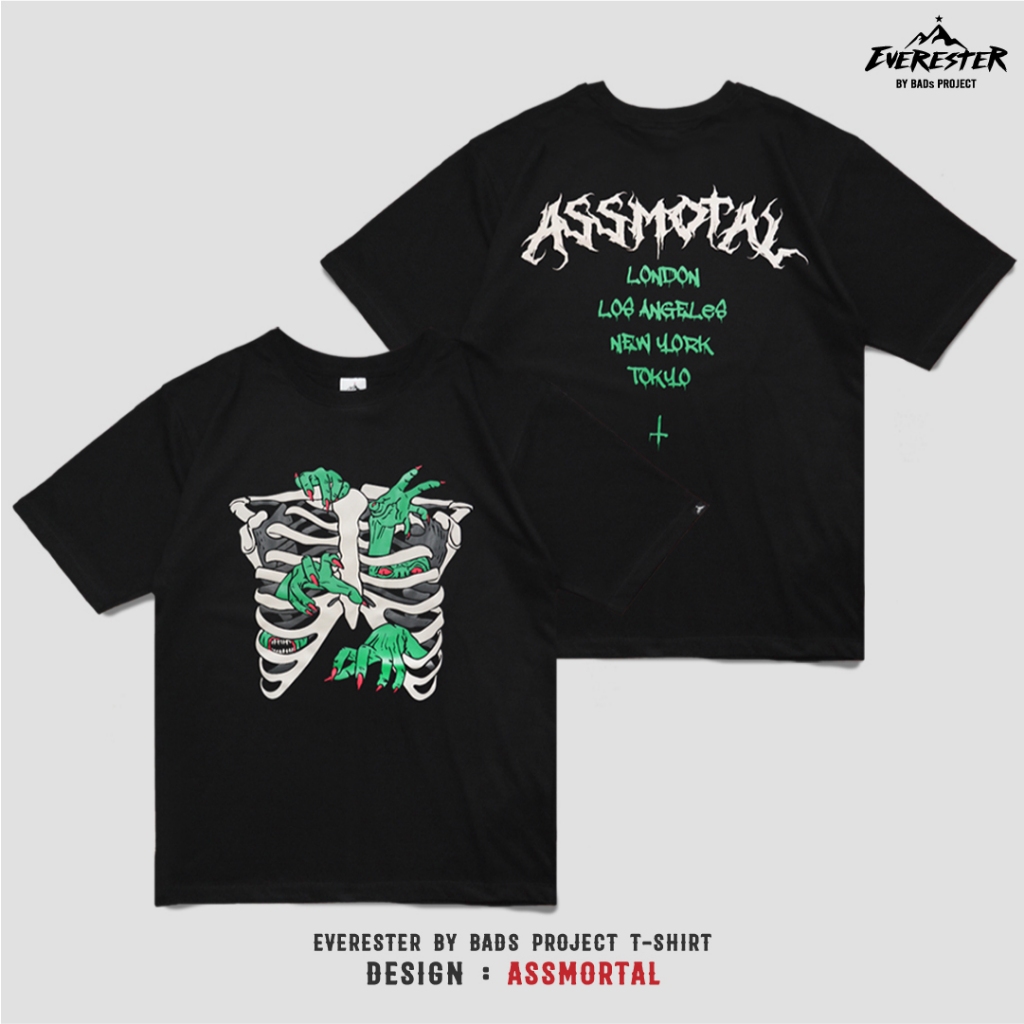 Just Say Bad ™ อก 40"- 52" Assmotal Semi-Oversized | 100% Organic Cotton Black | Org