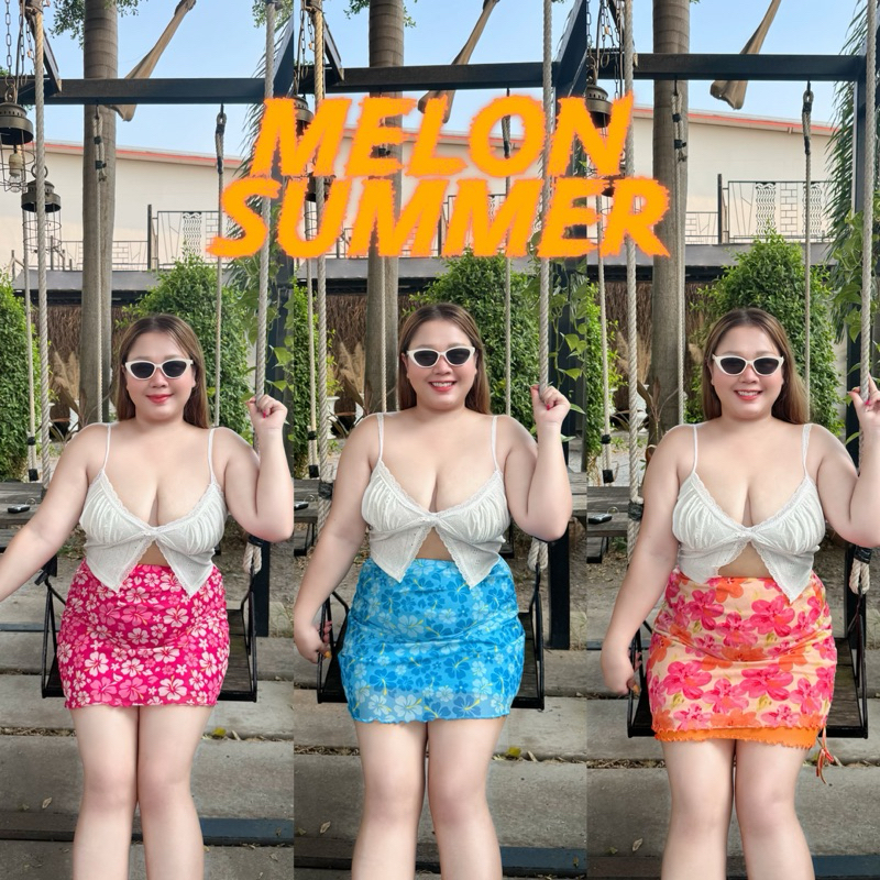 Melon summer - กระโปรงทะเลซัมเมอร์สุดแซ่บ เอว 30-44