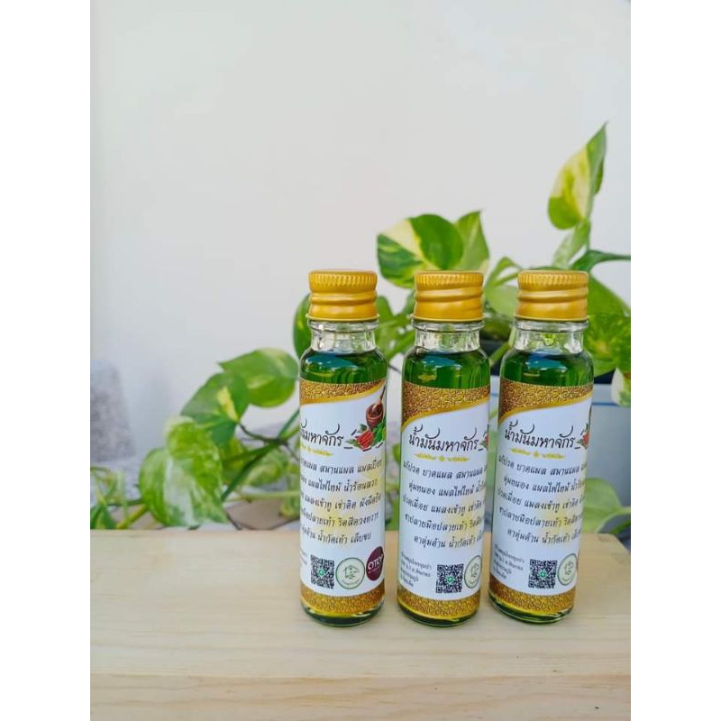 น้ำมันมหาจักร 24 ml (สกัดเย็น) บ้านสมุนไพรจุมปา ริดสีดวง ฝี แผลกดทับ เบาหวาน