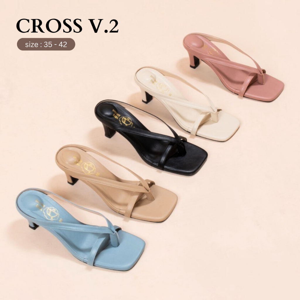 รองเท้าแฟชั่น รุ่น CROSS V.2 รองเท้าส้นสูง 2.5 นิ้ว