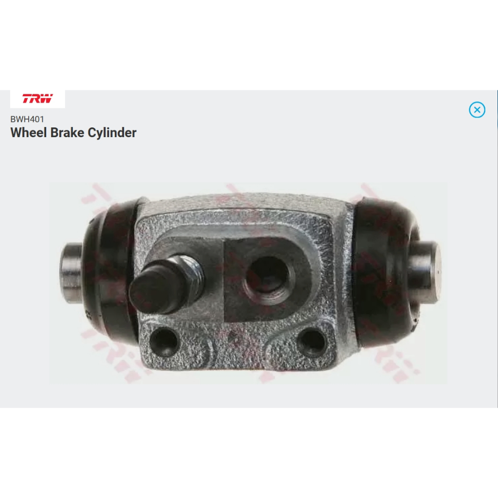 TRW กระบอกเบรกหลังขวา (1ตัว) HYUNDAI H1 2.4i เครื่อง2.5D'03 ขนาด 7/8" R รหัส BWH401