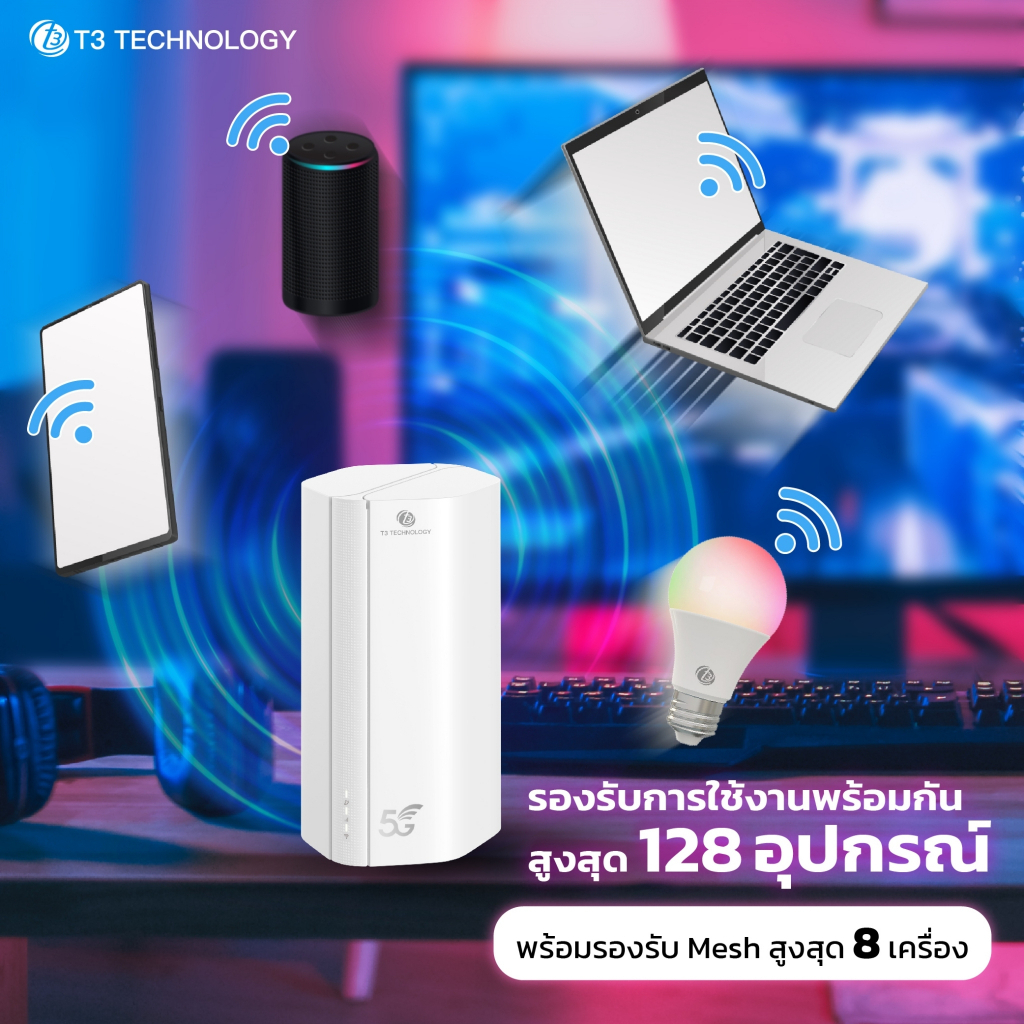 T3 Smart 5G CPE Pro C56 Router เราเตอร์ เครื่องกระจายสัญญาณ รองรับซิม 5G ใส่ซิมก็พร้อมปล่อยอินเทอร์เน็ต - รูปที่ 5
