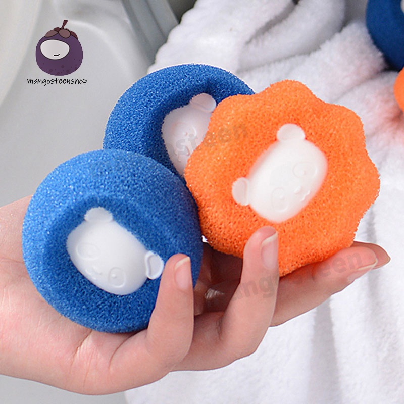 ลูกบอลซักผ้า กำจัดขน ลูกบอล เพิ่มแรงขยี้ขจัดคราบ ใช้ซ้ําได้ กันเสื้อผ้าพันกัน การกำจัดฝุ่น - รูปที่ 5