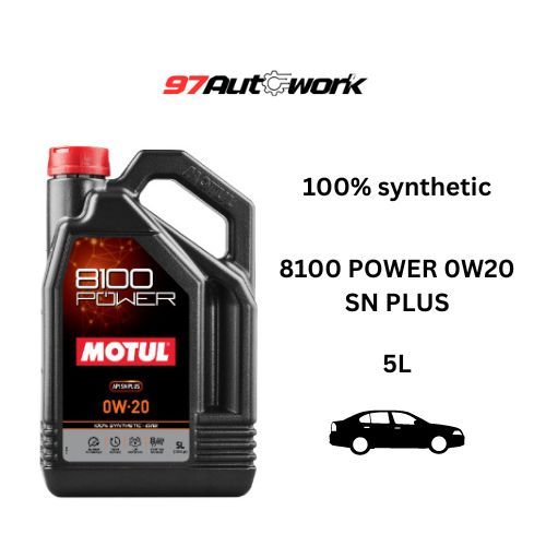 MOTUL 8100 (5 ลิตร/L) โมตุล Power API SN PLUS 0W20  น้ำมันสังเคราะห์แท้100% Synthetic Ester engine o