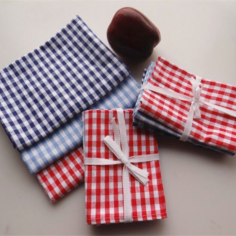 พร้อมส่ง ผ้ารองจาน ผ้าเช็ดอเนกประสงค์ ลายสก๊อต ขนาด 30*40 ซม. / 40*60 ซม.