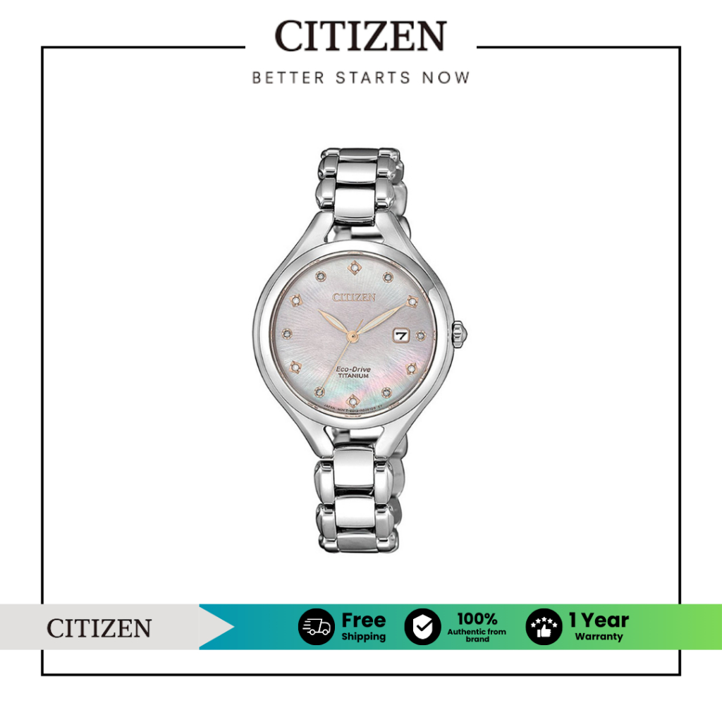 CITIZEN Eco-Drive EW2560-86Y Super-Titanium Lady Watch ( นาฬิกาผู้หญิงพลังงานแสง )