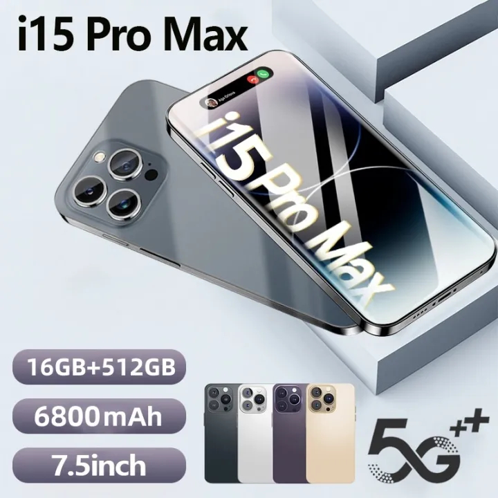 โทรศัพท์มือถือ i15 Pro Max 5G android Cellphone 12GB+512GB หน้าจอขนาดใหญ่ HD ขนาด 7.3 นิ้ว smart phone ถูกๆ มือถือถูกๆแท