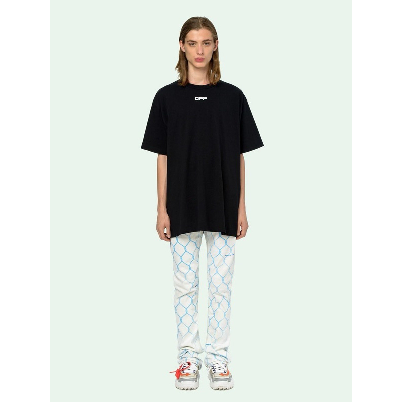 ขส2309 งานป้าย ชuช็อป OFF-WHITE™ เสื้อยืดคอกลมแขนสั้น Unisex ผ้าฝ้าย (cotton 100% ) ผ้านุ่มๆ