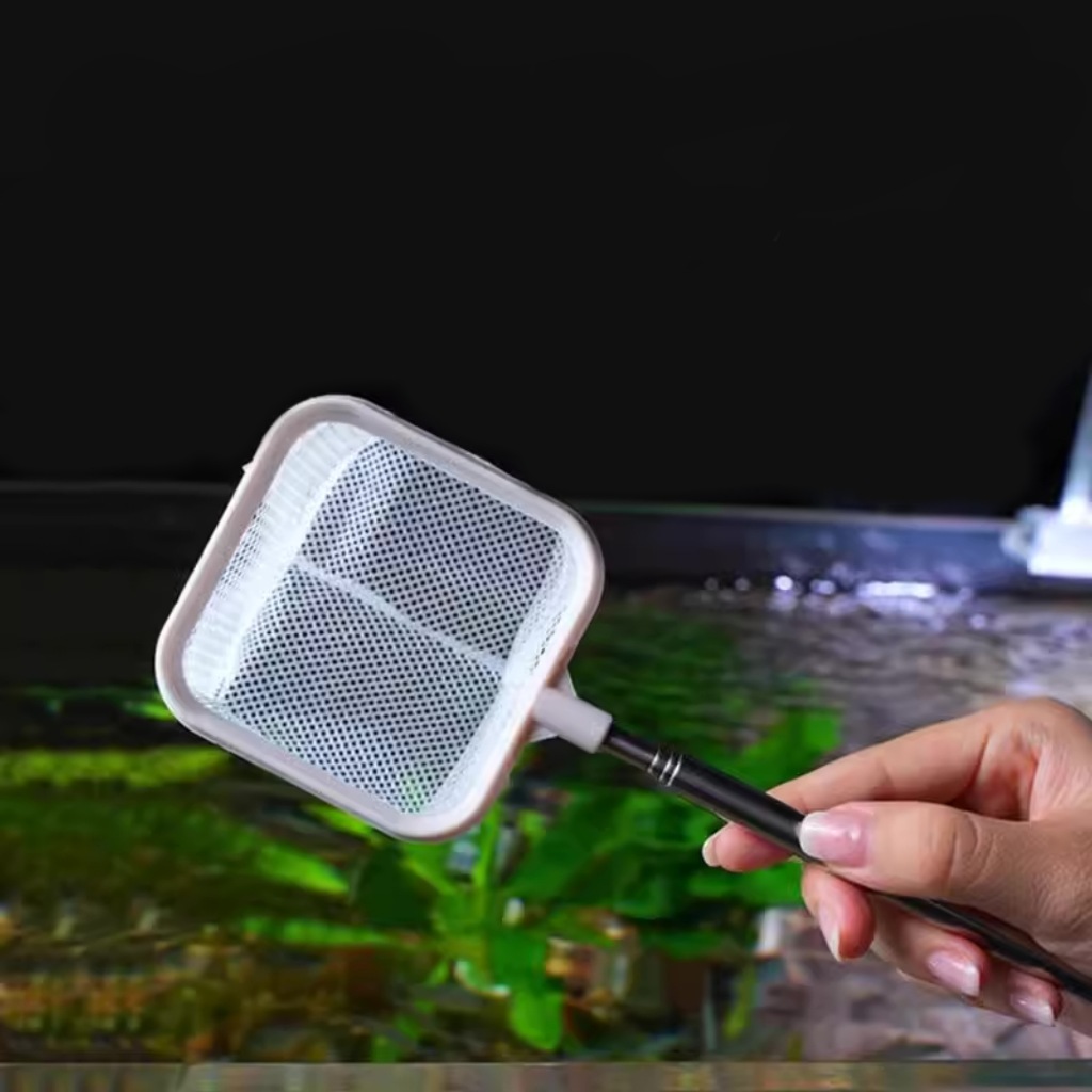 กระชอนตักปลา ยืดพับได้ 24~57 ซม.   กระชอนตักปลา 2in1  เปลี่ยนเป็นตาข่ายแยกปลาได้ - รูปที่ 7