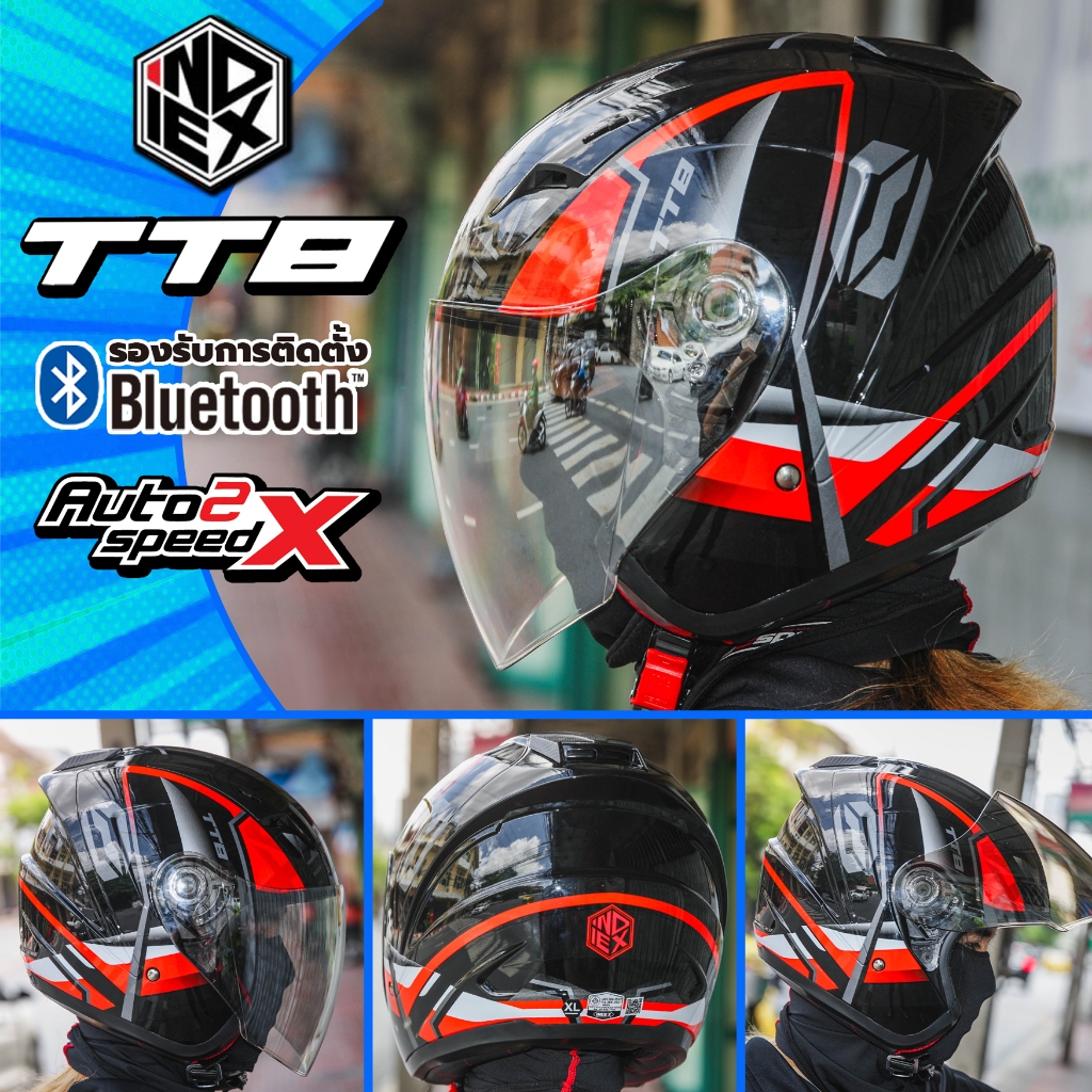 หมวกกันน็อค INDEX TITAN 8  BT