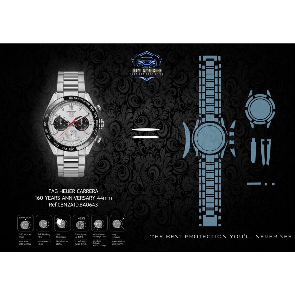ฟิล์มใสกันรอยนาฬิกา รุ่น160 YEARS ANNIVERSARY 44mm Ref.CBN2A1D.BA0643