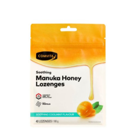 Comvita Soothing Manuka Honey and Coolmint Flavour Lozenges 40 Lozenges 180g