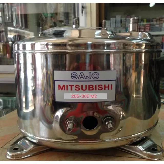 ถังปั้มน้ำสแตนเลส  มิตซู ฮิตาชิ 205-305-355-405 ((M2 / P Q R/ GX GP )) แถมยางหน้าแปลน  Mitsubishi สแ