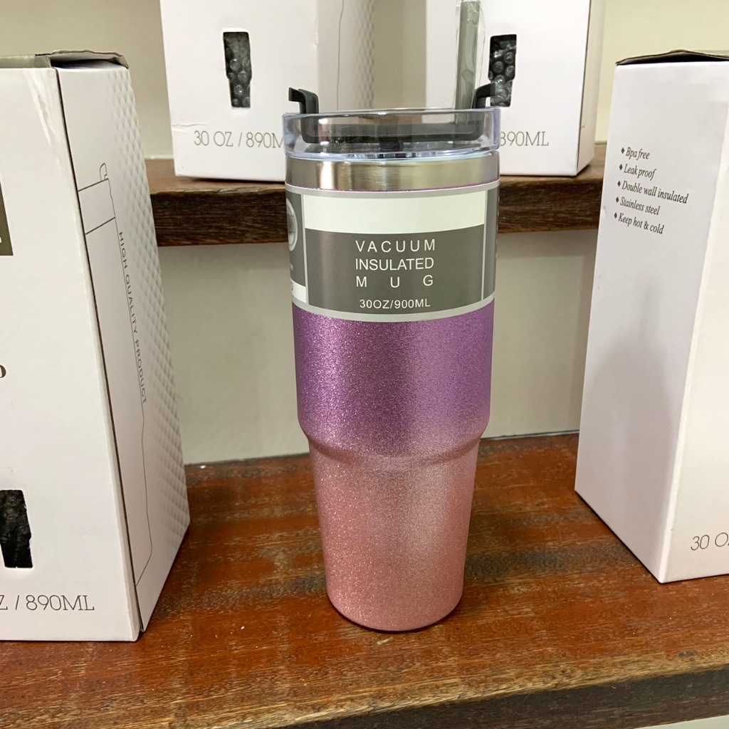 แก้วเก็บความเย็น 12-13ชม 30oz/890ml เป็นแบบกากเพชร(พร้อมส่งจากไทยทุกวัน 1-3วัน) - รูปที่ 4