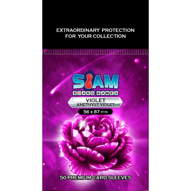 ซองการ์ด Violet Siam boardgame Sleeves card ซองใสใส่การ์ด บอร์ดเกม ศิลปิน ไม่ดูดโฮโลแกรม