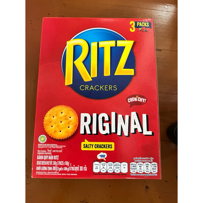 แครกเกอร์ Crackers Ritz original 1*100 (300 กรัม) ทาร์ต ชีสเค้ก บานอฟฟี่