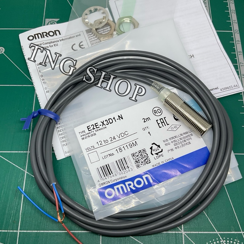 เซ็นเซอร์E2E-X3D1-N / E2E-X3D1-N-Z หัว 12mm 2สาย ชนิด NO Proximity sensor เซ็นเซอร์จับโลหะ