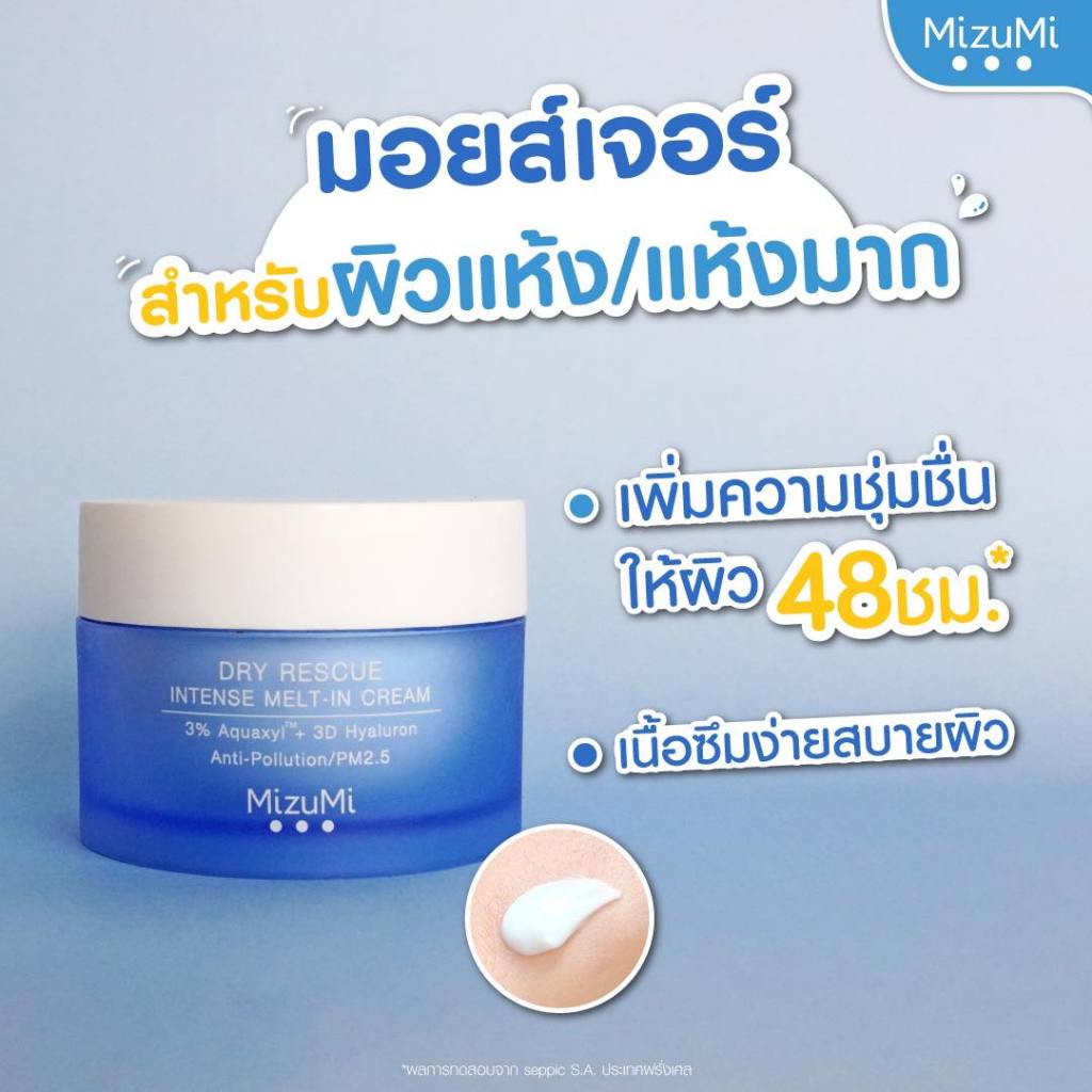 MizuMi Dry Rescue Intense Melt-In Cream / Cica Soothing Moisture Gel