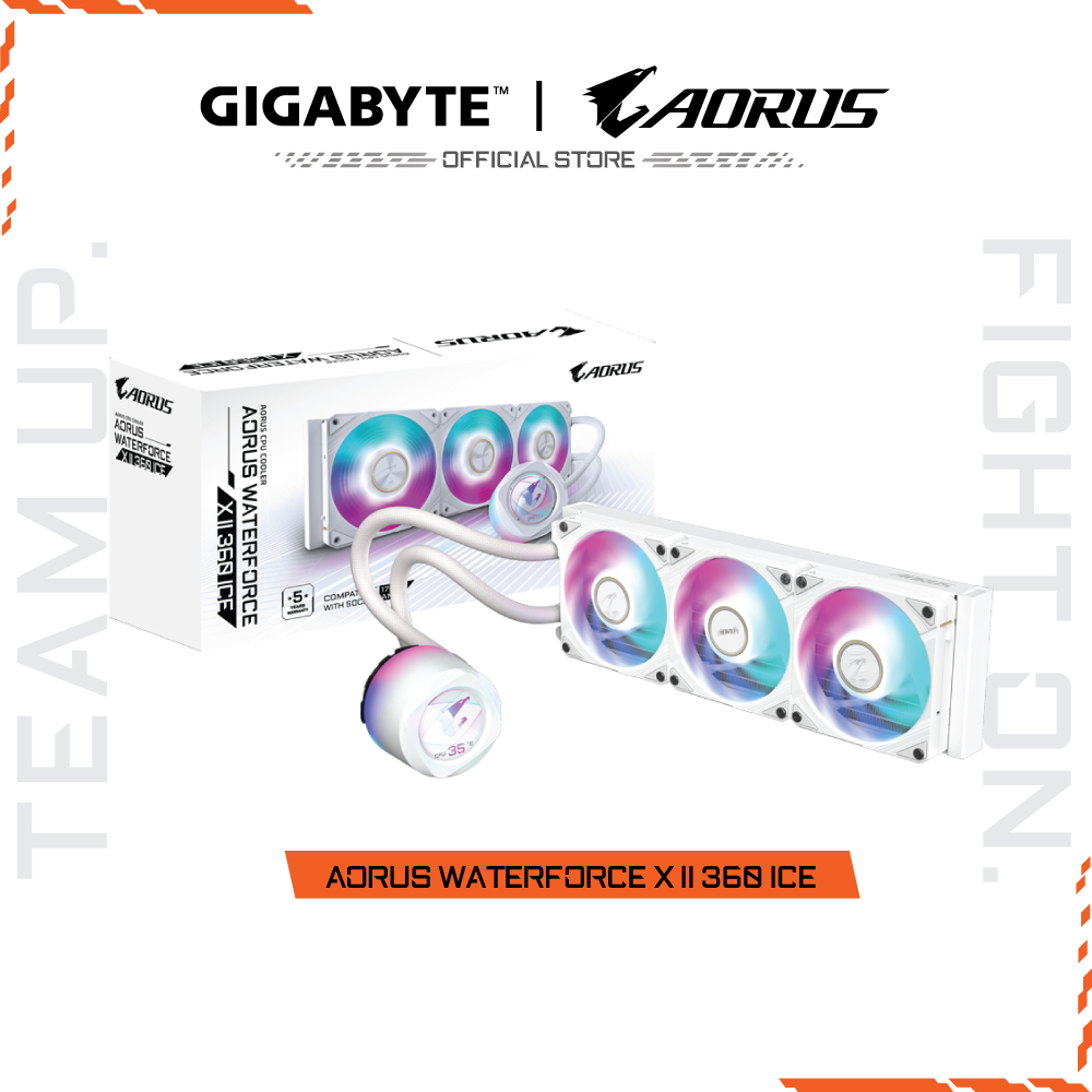 GIGABYTE AORUS WATERFORCE X II 360 ICE CPU LIQUID COOLER (ระบบระบายความร้อนด้วยน้ำ) GP-A WATERFORCE 