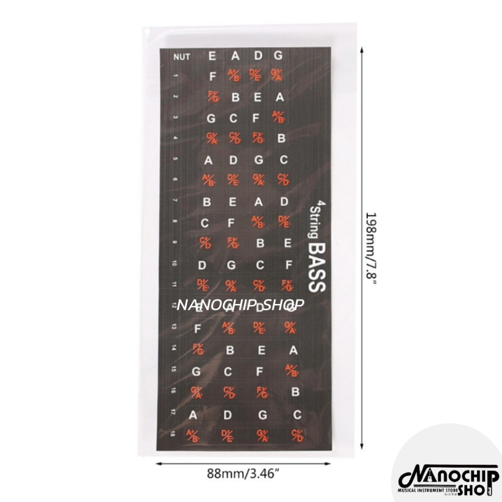 (พร้อมส่ง) สติ๊กเกอร์ติดเฟรตเบส Bass sticker สติกเกอร์สเกลเบส สำหรับเบส4สายและ5สาย สำหรับผู้เริ่มต้น ไม่ต้องเปิดหนังสือ ราคา ถูกที่สุด ดีลบีเคเค แกลเลอรีภาพที่ 6