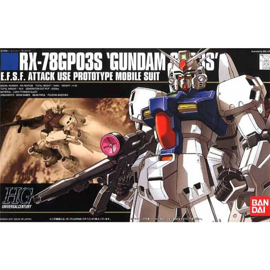 Bandai กันพลา กันดั้ม HGUC 1/144RX-78GP03S GUNDAM พร้อมส่ง ของแท้