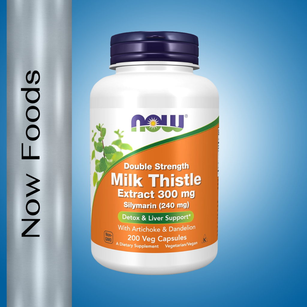 NOW Foods Silymarin Milk Thistle Extract 300 mg. / 200 Vegetable Capsules (with Dandelion Root + Art