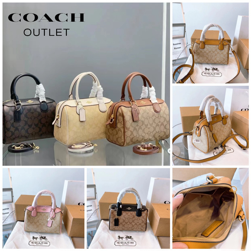 USA USA outlet coach  F58312 บอสตันหมอนกระเป๋าแฟชั่น /กระเป๋าสะพายข้างผู้หญิง