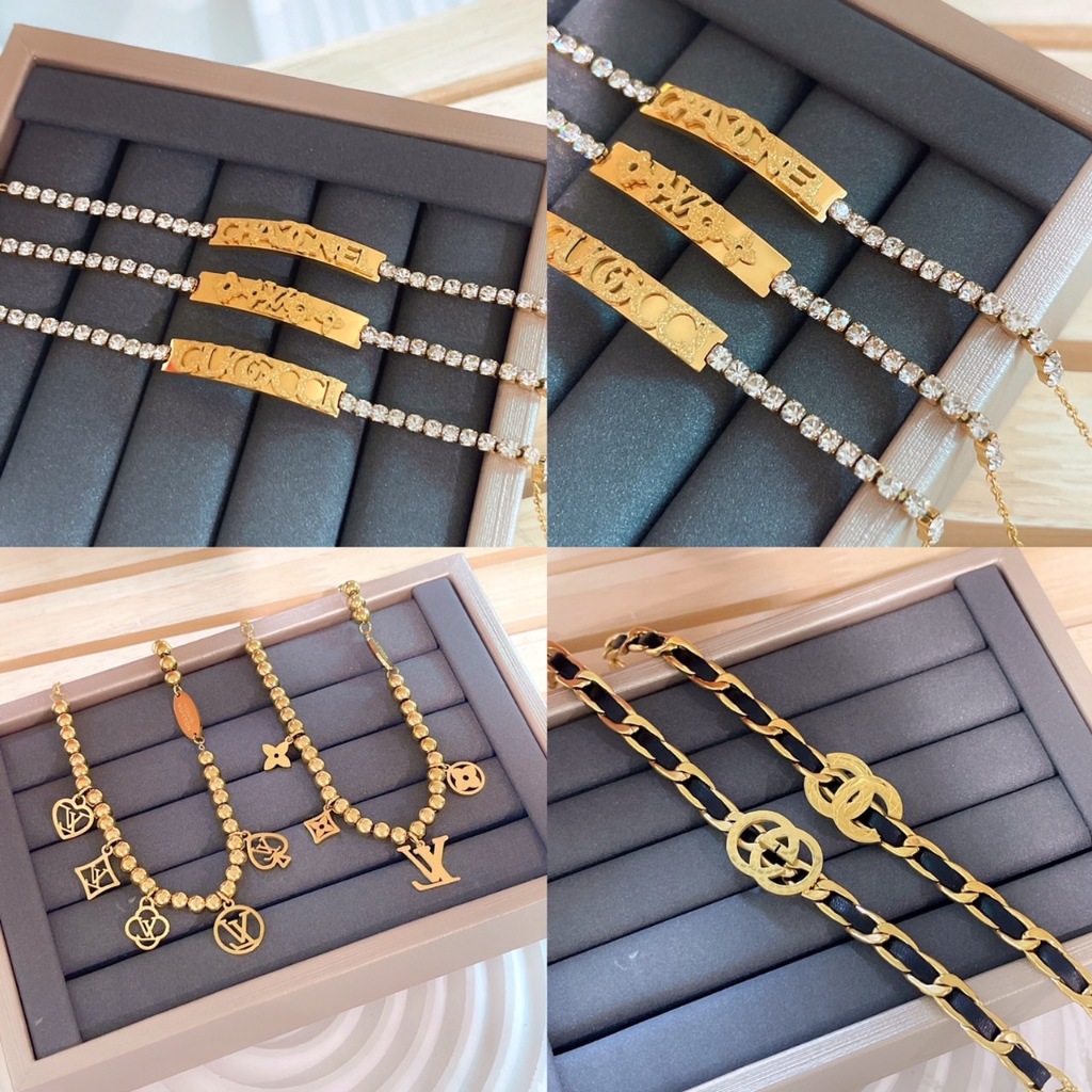 พร้อมส่งจากไทย สร้อยข้อมือแฟชั่น งานสเเตนเลสแท้100% เกรดพรีเมียมขึ้นห้าง ไม่ลอกไม่ดำ