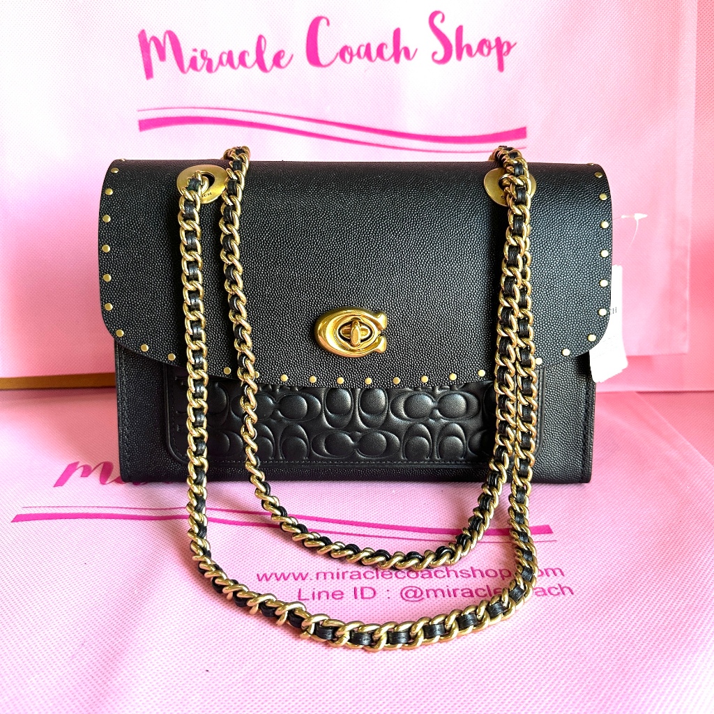 กระเป๋าสะพาย COACH แท้ รุ่นหรูจาก Shop หนังแท้ สะพายได้หลายแบบ ช่องเยอะ COACH 68001 Parker In Signat