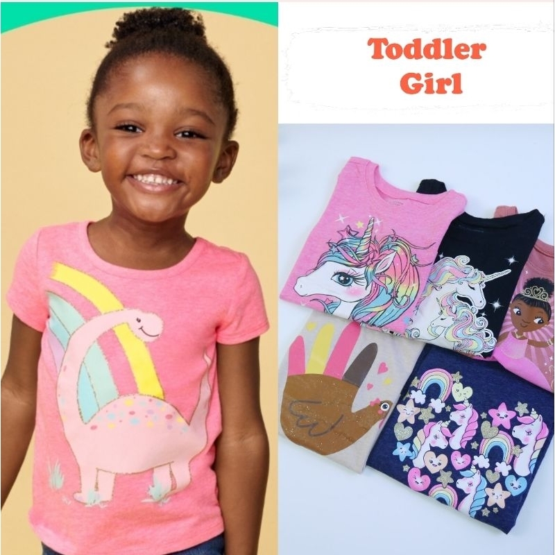 [Size12-18m]T-shirt เสื้อยืดเด็กผู้หญิงลายสกรีนน่ารักๆChildren Place