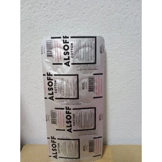 สำลีก้อน ยี่ห้อAlsoff cotton(ยกแพ็ค50แผง) Alcohol cotton ball สำลีก้อนชุบแอลกอฮอล์ เกรดใช้ใน รพ.
