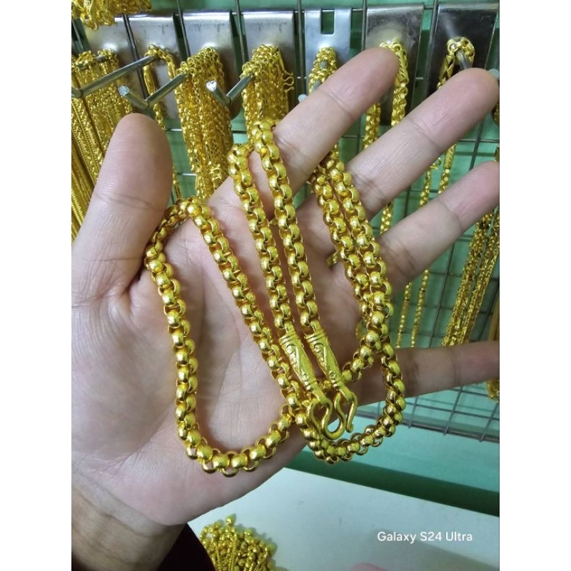 สร้อยคอ ผ่าหวายแต่งลาย นน.2สลึง 1,2,3,5บาท