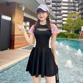 พร้อมส่งในไทย ชุดว่ายน้ําผู้หญิง 3 สี ชุดว่ายน้ําสีชมพู ชุดว่ายน้ําวันพีชสาวอวบ#0050