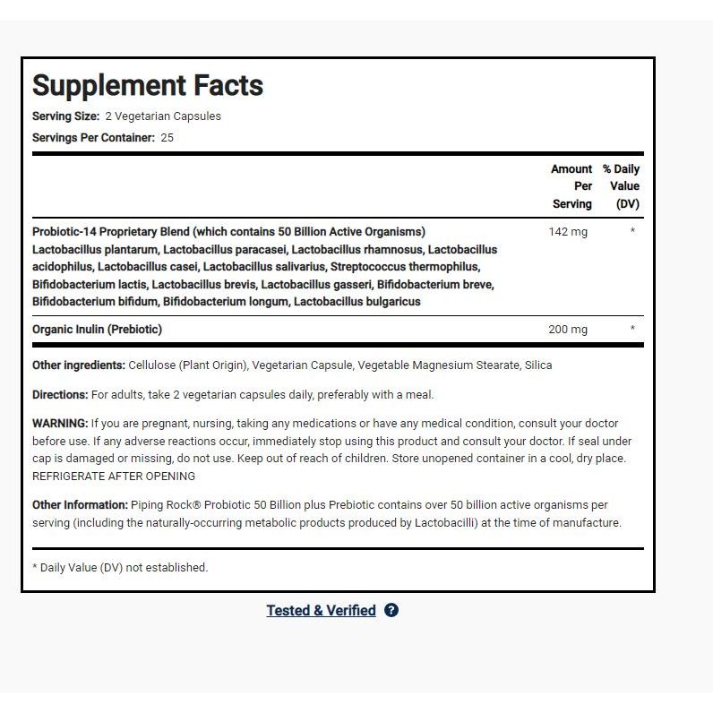 (พร้อมส่ง) PipingRock / RenewLife Probiotic 14/25 Strains. โพรไบโอติกส์ จุลินทรีย์ ระบบทางเดินอาหาร ท้องผูก ท้องเสีย - รูปที่ 2