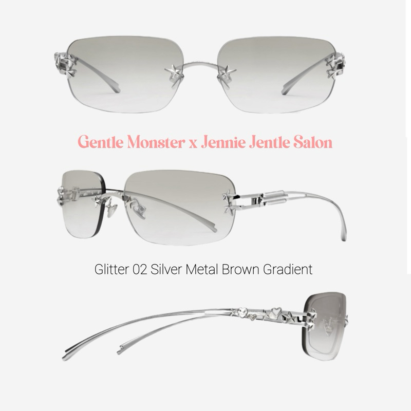 [พรีออเดอร์] Gentle Monster x Jennie Jentle Salon Glitter 02 Silver Metal Brown Gradient (แท้ 100% จ