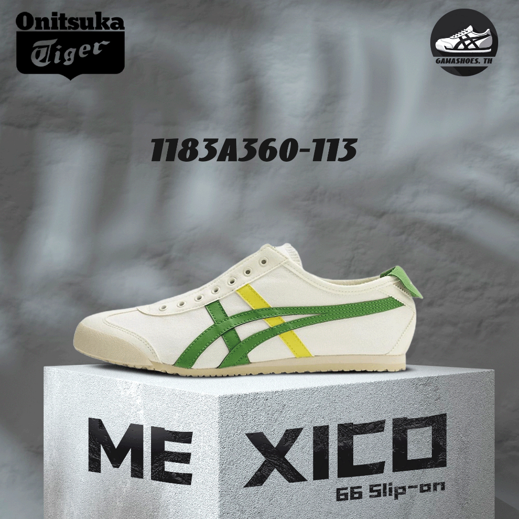 พร้อมส่ง !! Onitsuka Tiger MEXICO 66 slip-on 1183A360-113 รองเท้าลําลอง ของแท้ 100%