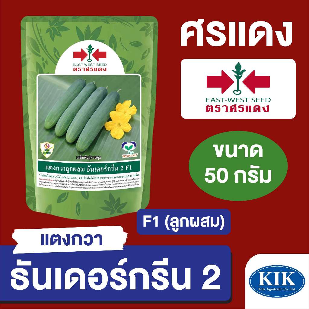 เมล็ดพันธุ์ ศรแดง BIG แตงกวา ธันเดอร์กรีน ขนาด 50 กรัม