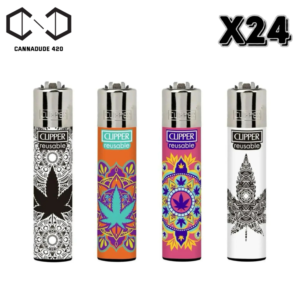 ไฟแช็ค Clipper | Reusable Lighter Weed Mandala Collection [ แพ็ค 24 ชิ้น ]