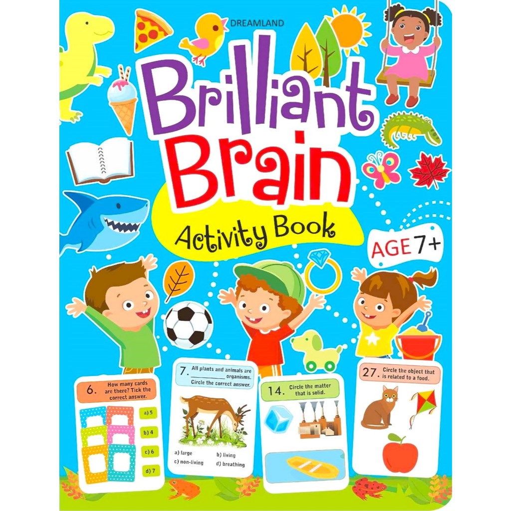 (Age7+) Brilliant Brain Activity Book หนังสือกิจกรรมเสริมพัฒนาการสำหรับเด็ก สมุดกิจกรรมเด็ก แบบฝึกหัดภาษาอังกฤษสำหรับเด็