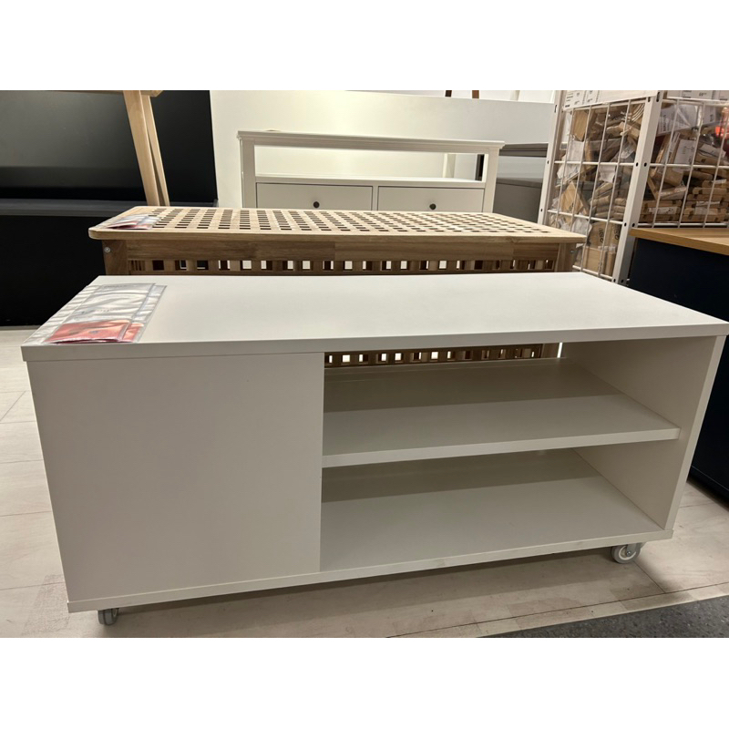 โต๊ะกลางมีล้อ วีฮาลส์(vihals) Ikea ขนาด 37x91x43 ซม. สีขาว