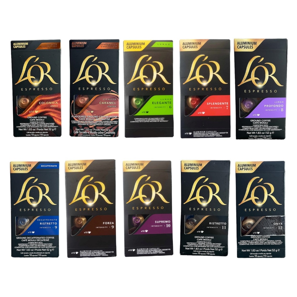 LOR Capsule Coffee for Nespresso กาแฟแคปซูล LOR สำหรับเครื่องเนสเปรสโซ่ 1 กล่อง มี 10 และ 20 แคปซูล