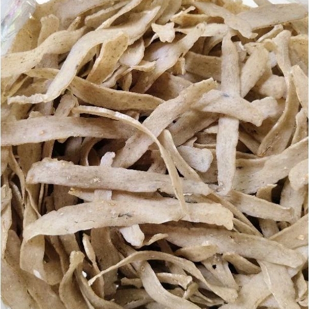 ข้าวเกรียบปลาแผ่นยาว รสปลาทู  ขนาด 1 กิโลกรัมแผ่นดิบ นำมาทอดแล้วฟู สูตรดั้งเดิม