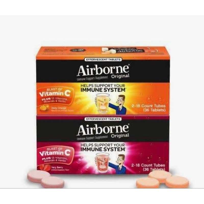 พร้อมส่ง🛵 Airborne Blast of Vitamin C วิตามินซีเม็ดฟู่ จาก USA 🇺🇲⭐️